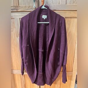 Aritzia Wilfred Burgundy Cardigan small